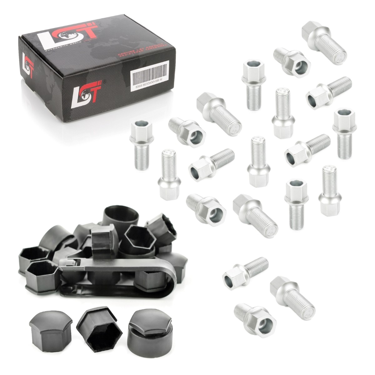 20X Wheel Bolt Caps Set Ball Seat M14X1.5X27 For Skoda Roomster 5J Yeti