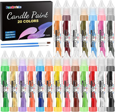 FansArriche Candle Paint, 20 x 15 ml Candle Wax Pen Set for Candle Making, Water