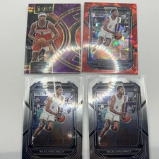 2023-24 Select RC Bilal Coulibaly #97 Purple Flash Prizm /175+Red Ice Lot Of 4