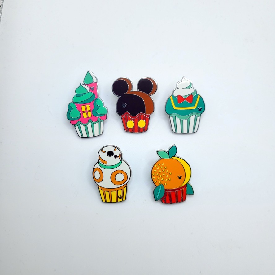 Disney Hidden Mickey Pin Cupcake Treats Walt Disney World Wave B 2025 - Set of 5