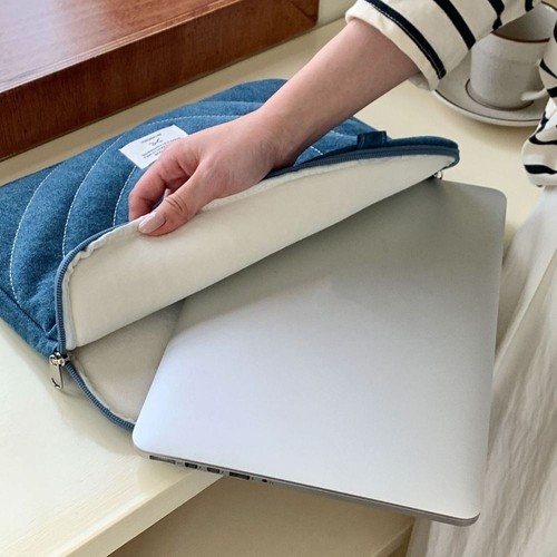 Waterproof Computer Bag Washed Denim Briefcase Cover Fashion Laptop Bag - Bild 11 von 14