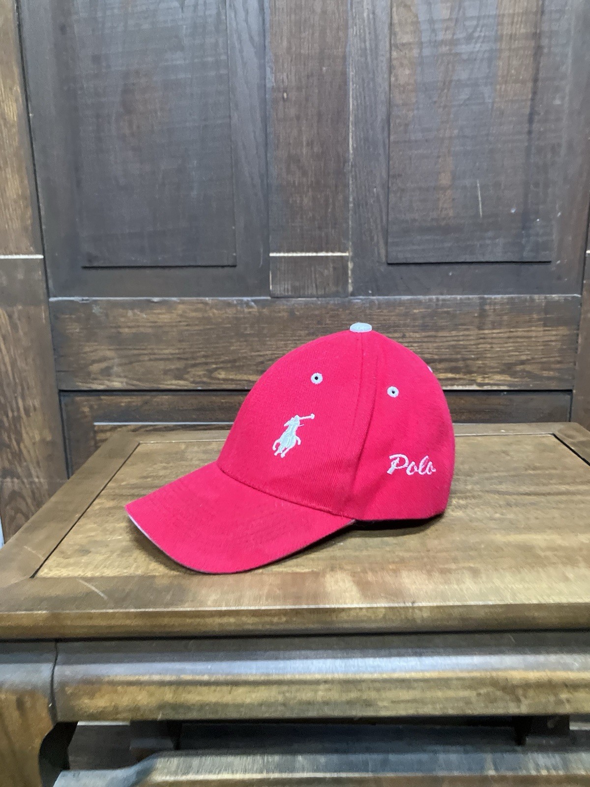 Polo Ralph Lauren cappello rosso pony bianco pony