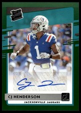 2020 Donruss #348 CJ Henderson Rated Rookies Autographs Green