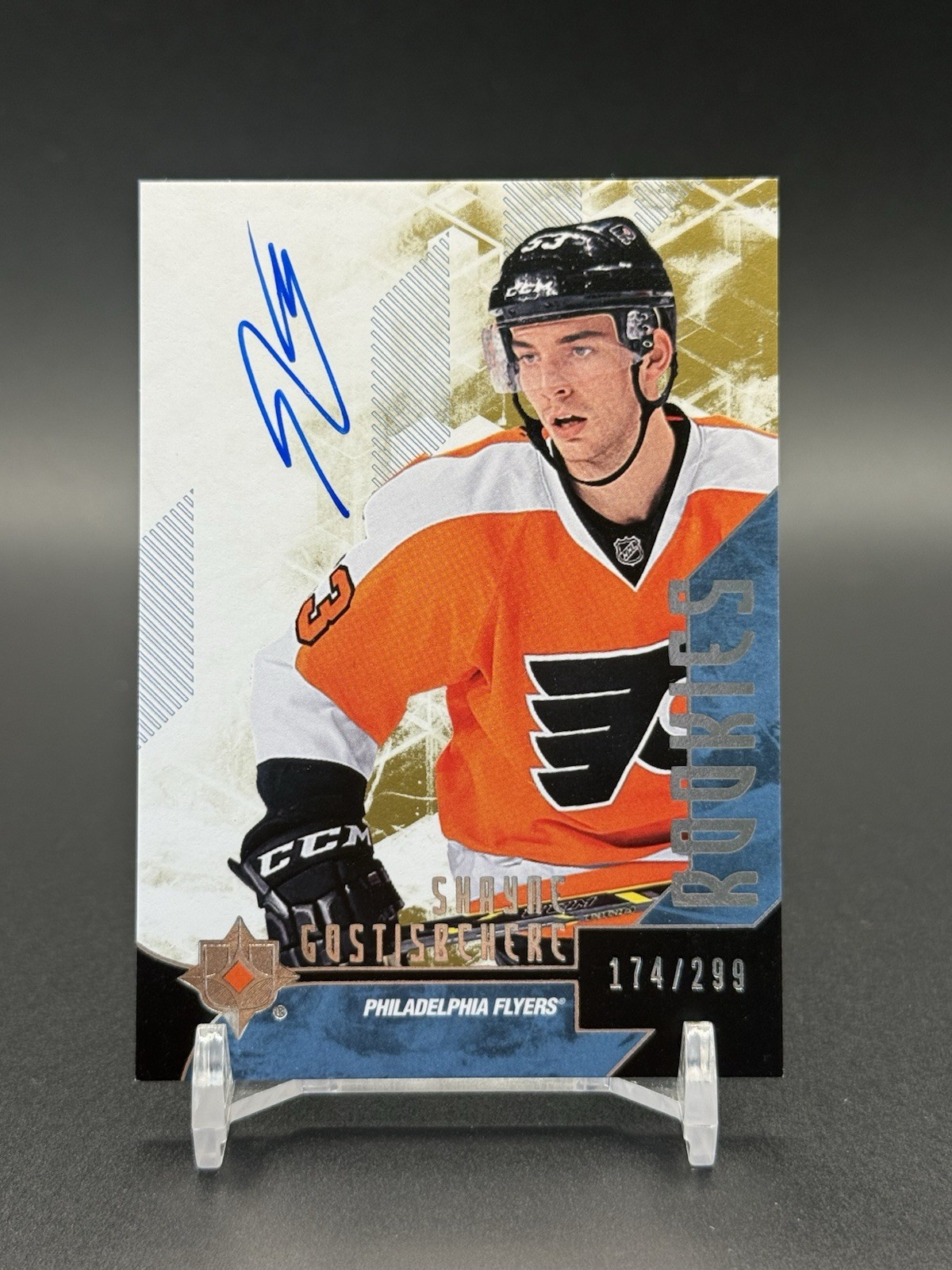 2014 UPPER DECK ULTIMATE COLLECTION #110 SHAYNE GOSTISBEHERE RC AUTO ROOKIE /299