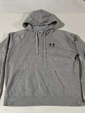 Under Armour UA Freedom Rival Fleece Hoodie Gray American Flag Tactical Size L