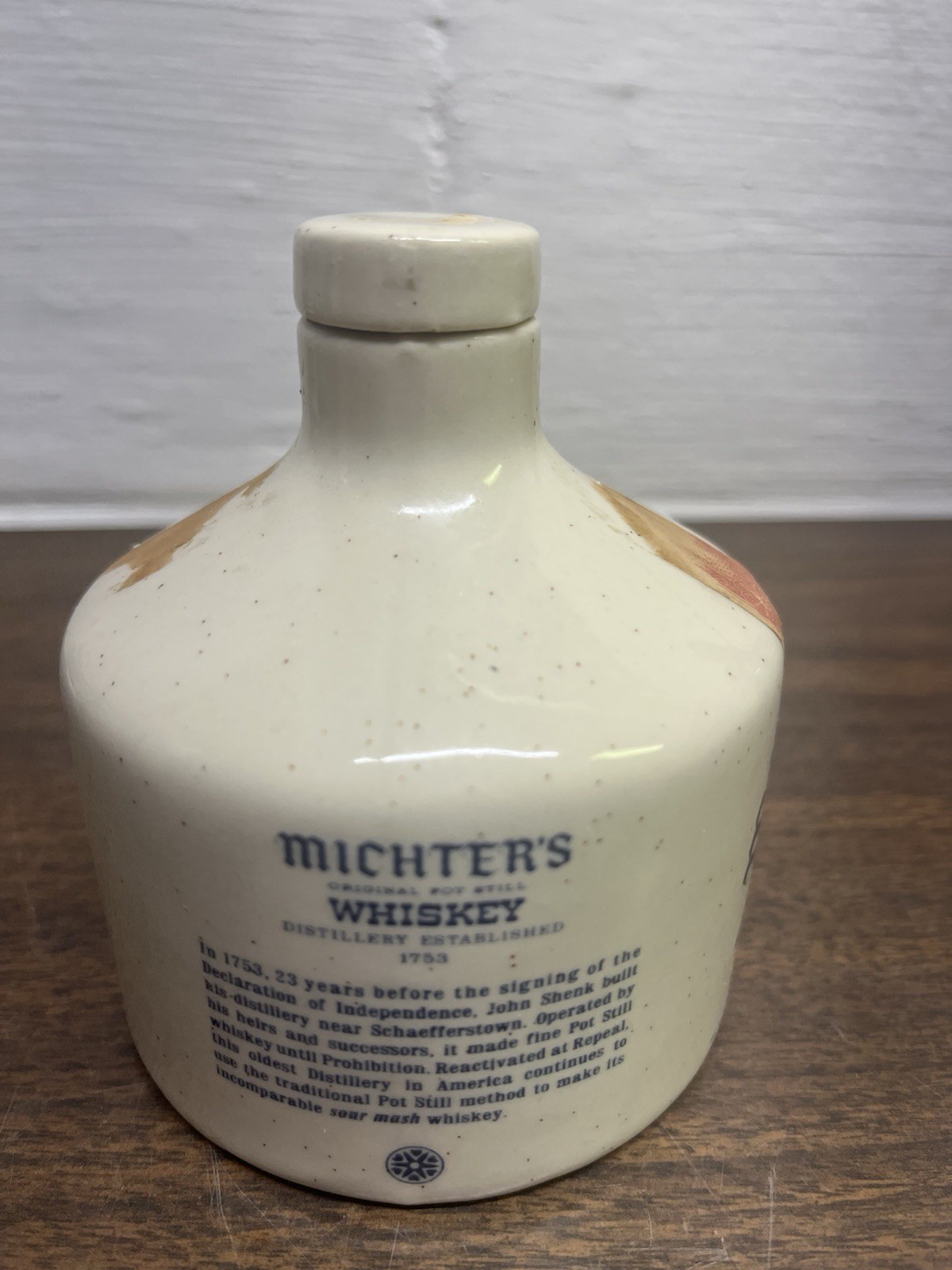 Vintage Michter’s Sour Mash Whiskey 1/2 Pint Decanter