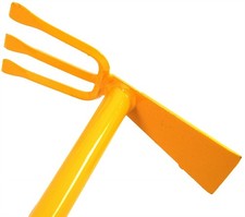Compact Garden Hoe & Fork Hand Tool 430mm for Raised Beds Borders Pots