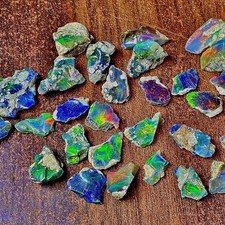 Cut Grade Black Opal Rough Lot AAA Large Size Ethiopian Welo Opal Raw 10 PCS Lot