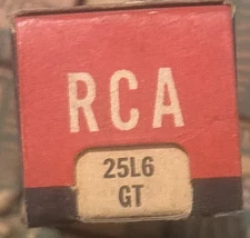 1958 RCA Museum Quality 25L6GT/25L6 GT Original Box Antique Radio Tube Receiving