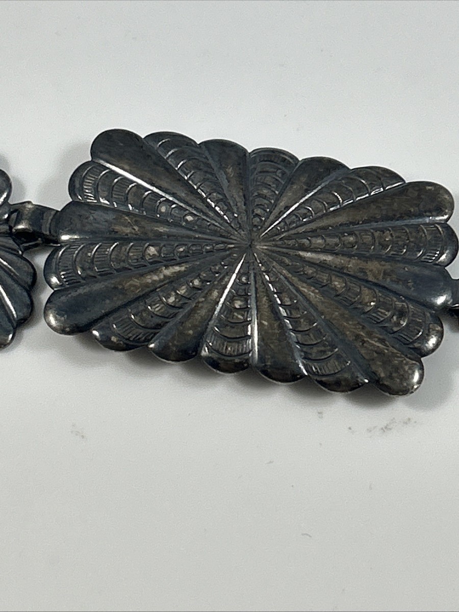 1960\'s Small Link Concho Belt from The Bell Trading Co. Vintage Sterling Silver Southwest Bell Trading Company  main image 3