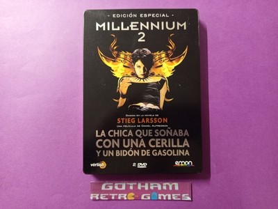 Millennium 2 La Chica que soñaba con una cerilla y un bidon de  Steelbook en DVD