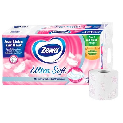 Zewa Toilettenpapier Ultra Soft 39107 4-lagig weiß 150 Blatt/Rolle 80 Rollen