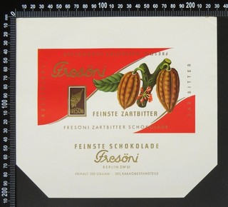 3 Original Vintage Fresoni (Germany) 100g 'Feinste' Chocolate Wrappers 1960s?