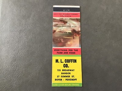 Matchbook Cover - M. L. COFFIN FARM SUPPLY STORE, Bangor ME