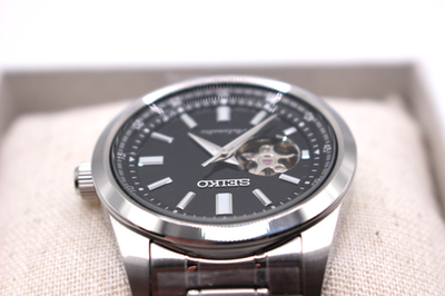 SEIKO SCVE053 Black Dial Automatic Mechanical Skeleton Watch Made