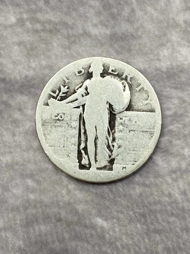 No Date Standing Liberty Quarter 90% Silver 25c