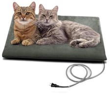 Outdoor Pet Heating Pad for Cats House Safe Electric Cat M: 20" X 16" Gray