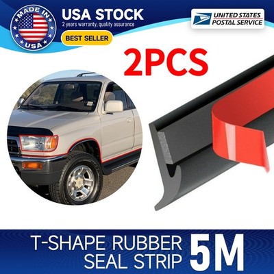 32ft Car Truck Pickup Edge Protector Strip Trim T-Shape Guard Seal Rubber Black