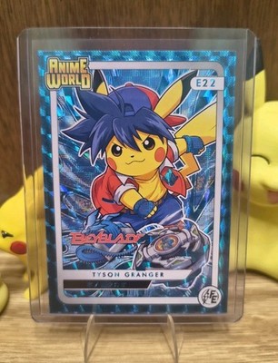 Pikachu Cosplay - Beyblade - Tyson Granger - Blue Textured Holo - FE #E22 - NM