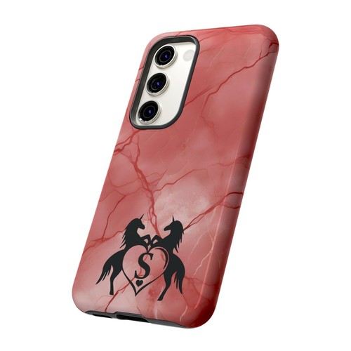 Pink Marble Phone Case For iPhone and Samsung Custom Unicorn Monogram - Picture 82 of 114