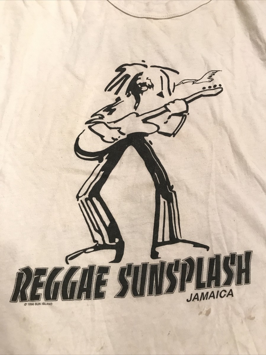 Vintage 1996 Reggae Sunsplash Jamaica Men's White Single Stitch T