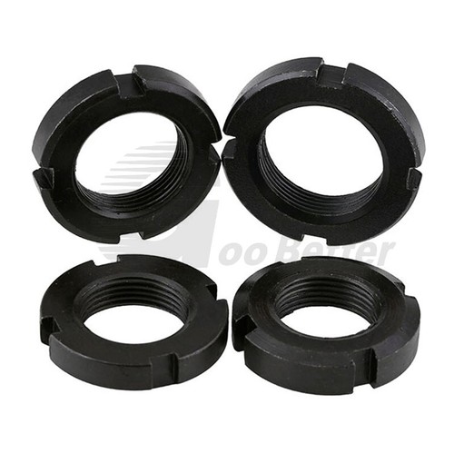 M10-M60 Retaining Four-Slot Slotted Round Nuts Steel Zinc Plated Locknut GB812 - Picture 5 of 10