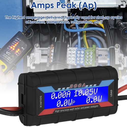 200A DC Digital Monitor Professional DC Battery Monitor Meter LCD Volt Amp FTY - Picture 8 of 12