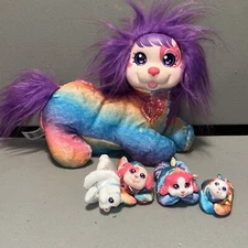 Puppy Surprise Cherry Mother & 4 Puppies Plush Stuffed Animal Dog Babies