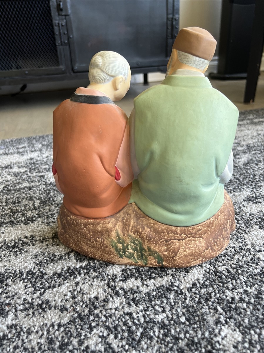 1950's Vintage Rare Japanese Hakata 9 Inch Clay Doll Hand Painted
