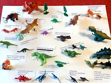 Lot 33 pc. Toys 28 Mixed Brand DINOSAURS Dinos Variety 4Trees 1 Woolly Mammoth