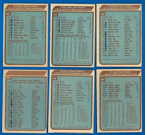 1979-80 OPC O PEE CHEE NHL HOCKEY CARD & TEAM PHOTO CHECKLIST 133-264 SEE LIST - Picture 308 of 320