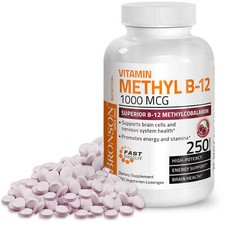 Bronson Quick Release Vitamin B-12 1000 mcg Boost Energy, 250 Tablets
