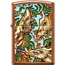 Zippo Giraffes Toffee Windproof Lighter Made in The USA New Rare