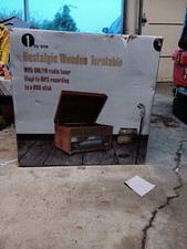 Victrola VTA-750B Aviator Wooden 7-in-1 Nostalgic Record Player with...