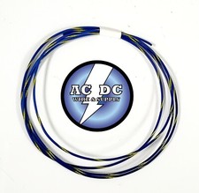 AUTOMOTIVE WIRE 22 AWG HIGH TEMP TXL WIRE BLUE WITH YELLOW STRIPE 25 FT COIL