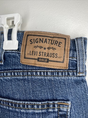 Levi Strauss Signature Bootcut Jeans Men's Size 42x32 Blue Denim Pants - Picture 3 of 15
