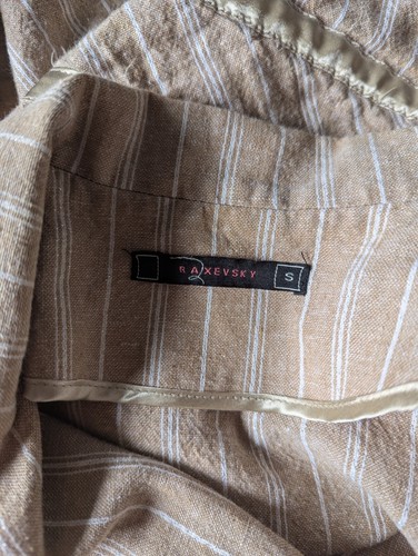Raxevsky Damen Blazer, Gr. S, beige gestreift, Leinenmischung - Bild 5 von 7