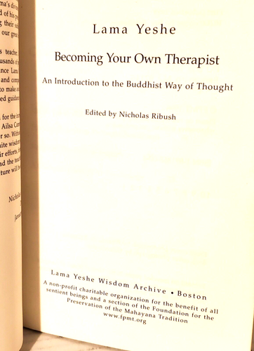 RELIGION: BECOMING YOUR OWN THERAPIST, Lama Yeshe, Buddhism, Introduction - Picture 4 of 4