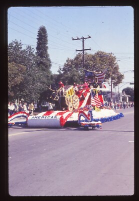 Vintage Film Slide 1976 American Parade Float Milpitas, California