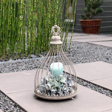 Metall Pflanzkrone Dekokäfig Landhaus Dekokrone Shabby Pflanzschale Metallkrone 