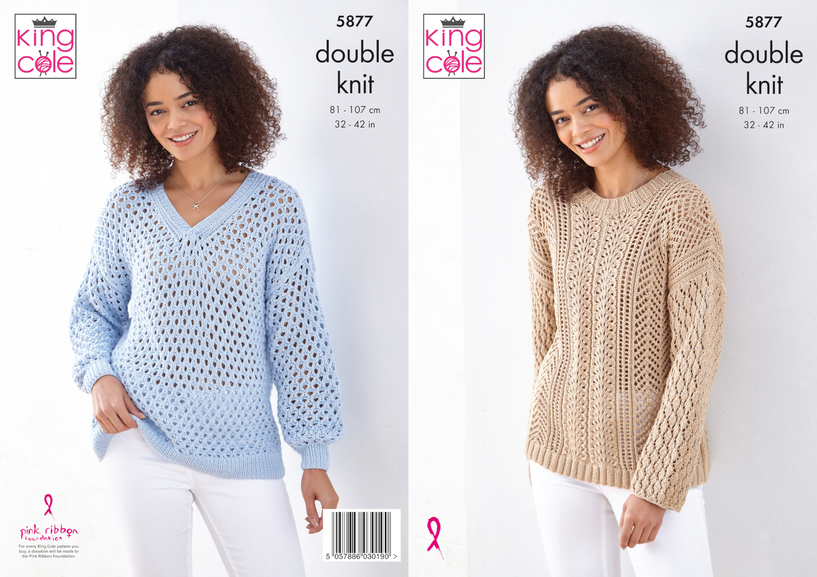 King Cole DK Knitting Pattern Sweaters 5877 - Image 4