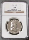 1962 PROOF FRANKLIN 50C HALF DOLLA NGC PF 66