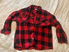 rothco flannel Long Sleeve Sz 3xl Heavyweight, Plaid Red/black