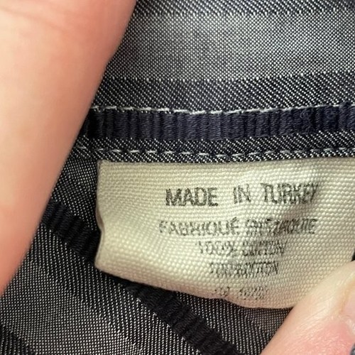 Timberland Langarm Button Down Hemd für Herren Größe Large blau gestreift - Bild 6 von 8
