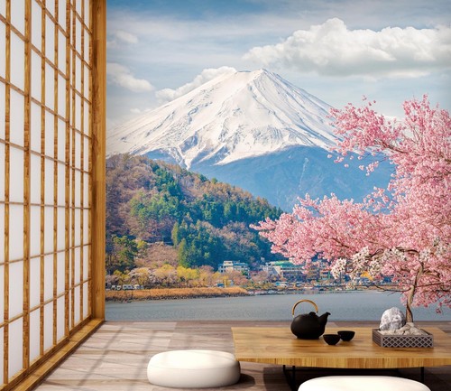 3D Mount Fuji Squid View 291 Wallpaper Mural Wallpaper UK Jenny - Picture 2 of 6