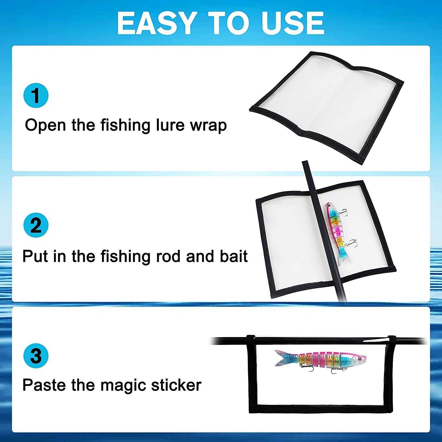 10pcs Fishing Bait Covers Durable PVC Lures Protector Fishing Hook