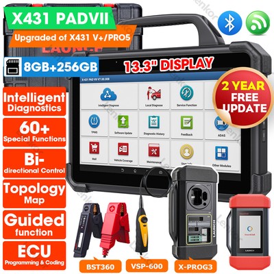 2024 LAUNCH X431 PAD VII PRO X-PROG3 Car Diagnostic Scanner IMMO Key Programming