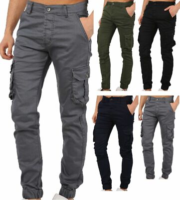Herren Cargo Jogger Chino Stretch Hose  Sweatpants 5266 Sweathose 1482