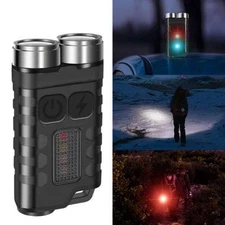 Portable 900 LM Mini LED Flashlight Keychain Pocket Magnetic Torch Rechargeable