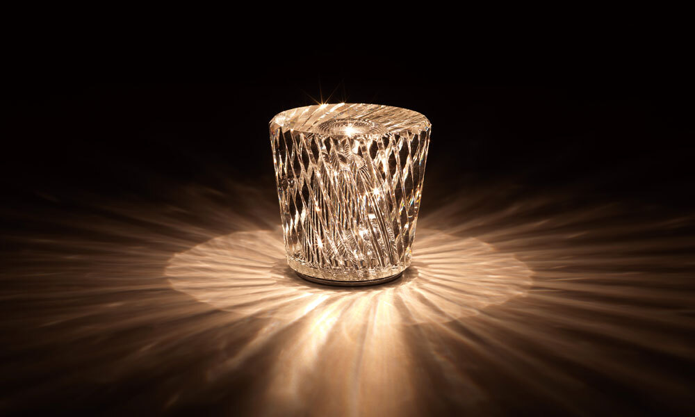 Xtal Becrux XL2-BX Crystal Cordless Table Lamp Solid Glass